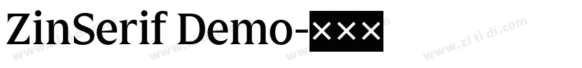 ZinSerif Demo字体转换